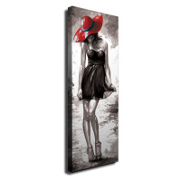 Wallity Obraz na plátně Beauty with hat PC107 30x80 cm