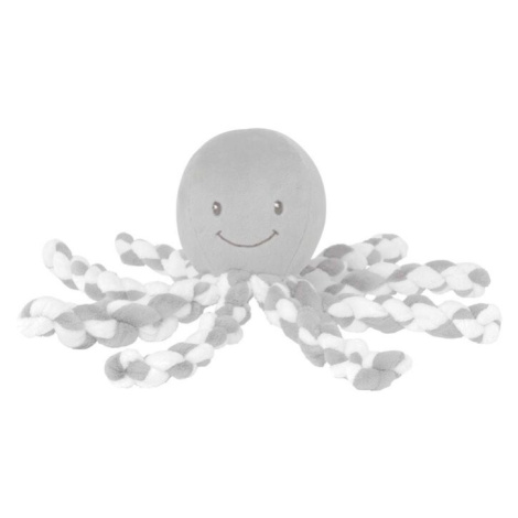 NATTOU První hračka pro miminka chobotnička PIU PIU Lapidou grey-white 0m +