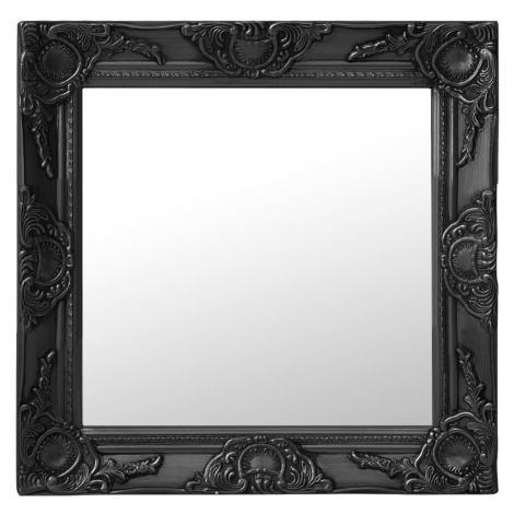 vidaXL Nástěnné zrcadlo barokní styl 50 x 50 cm černé