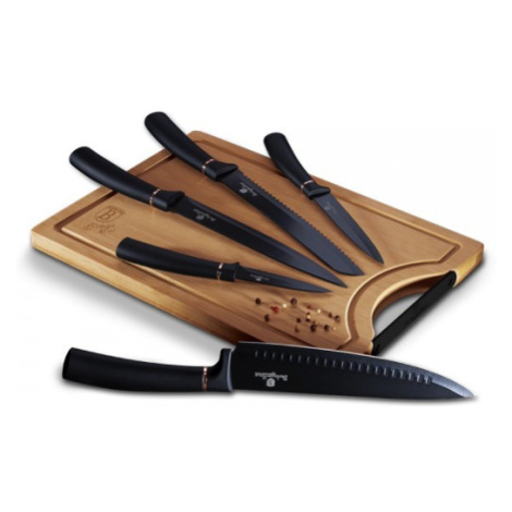 BLAUMANN - Sada nožů 5ks + deska BLACK ROSE, BH-2550