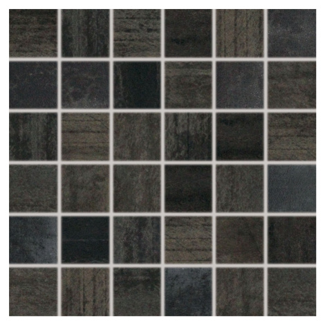 Mozaika Rako Rush černá 30x30 cm pololesk WDM06523.1