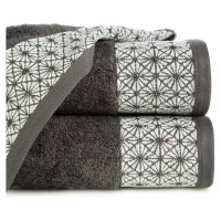 Bavlněný froté ručník s bordurou LETTIE 50x90 cm, šedá, 500 gr Mybesthome Varianta: ručník - 1 k