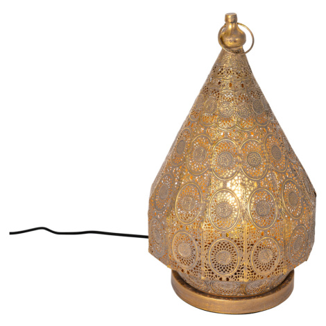 Orientální stolní lampa zlatá 26 cm - Mauglí QAZQA