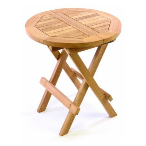 Divero 35143 Dětský odkládací sklopný stolek z teakového dřeva