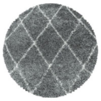Ayyildiz koberce Kusový koberec Alvor Shaggy 3401 grey kruh Rozměry koberců: 120x120 (průměr) kr