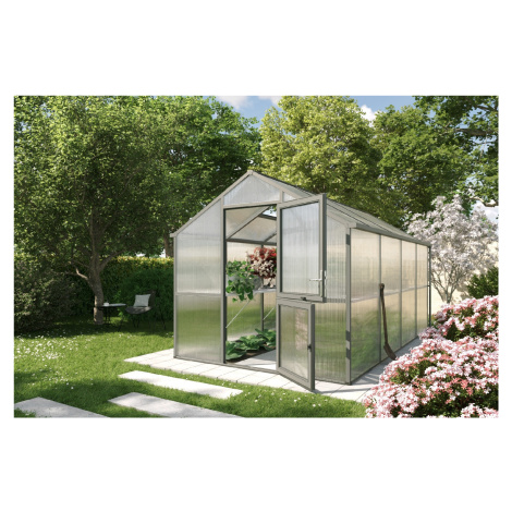 Zahradní skleník KGT Iris IV 4,3 x 2,3 m, antracit/šedá