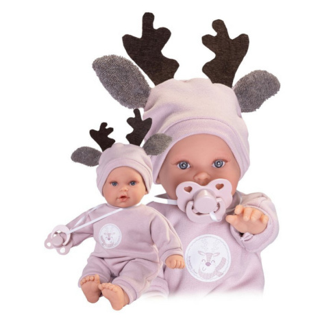 Antonio Juan 11324 KIKA - realistická panenka se zvuky a měkkým látkovým tělem - 27 cm DeCuevas