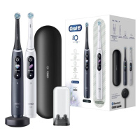 Set zubních kartáčků Oral-B iO8 Series Duo / 6 čisticích režimů / magnetická iO / černá / bílá /