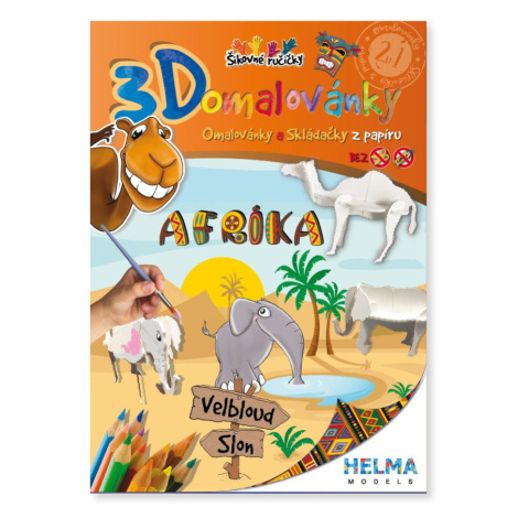 3D omalovánky Afrika HELMA MODELS