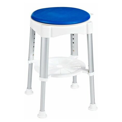 SAPHO A0050401 Handicap otočná stolička, nastavitelná výška, bílá/modrá AQUALINE