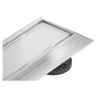 MEXEN/S Flat 360 ° MGW podlahový žlab 70 cm otočný bílé sklo 1027070-40