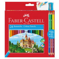 Pastelky Faber-Castell šestihranné, 24 barev + 3 ks