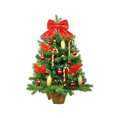 Ozdobený stromeček SANTA CLAUS 60 cm s LED OSVĚTELNÍM s 29 ks ozdob a dekorací LAALU