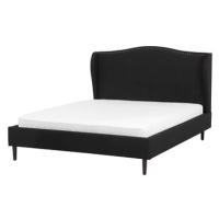 BELIANI postel COLMAR 140 × 200 cm, eko kůže, černá