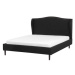 BELIANI postel COLMAR 140 × 200 cm, eko kůže, černá