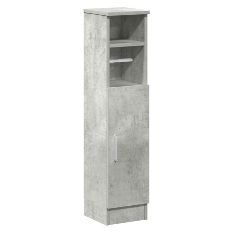 vidaXL Koupelnová skříňka s držákem rolí betonově šedá 20,5x22x90 cm