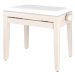 PROLINE Klavírní stolička - Bílá krémová matná