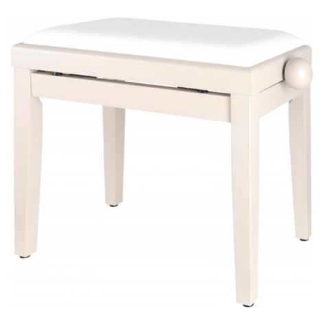 PROLINE Klavírní stolička - Bílá krémová matná