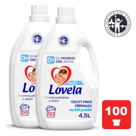 Lovela 2x Baby tekutý prací přípravek na bílé prádlo 4,5 l 50 PD LOVELA Terezín