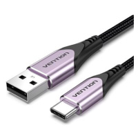 Vention Cotton Braided USB-C to USB 2.0 Cable Purple 2M Aluminum Alloy Type