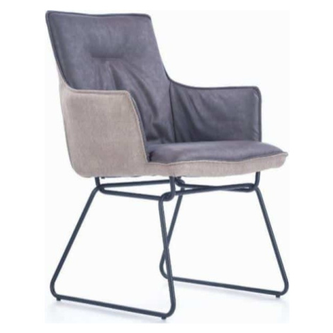 ATAN Jídelní židle s područkami K-271, šedá