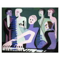 Obrazová reprodukce Singer on piano (pianist), 1929, Kirchner, Ernst Ludwig, 40 × 30 cm