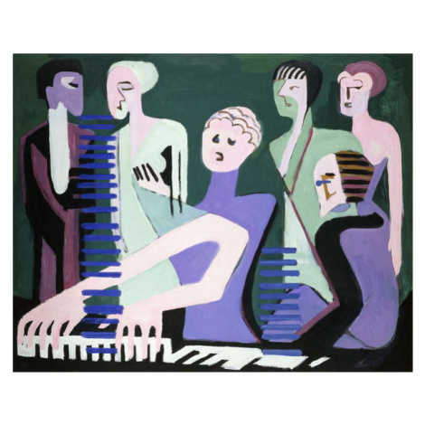 Obrazová reprodukce Singer on piano (pianist), 1929, Kirchner, Ernst Ludwig, 40x30 cm