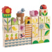 Dřevěné kostky na zahradě Garden Blocks Tender Leaf Toys s malovanými obrázky 24 dílů od 18 měsí