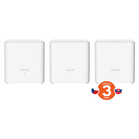 Tenda Nova EX3 (3-pack) WiFi6 AX1500 Mesh Gigabit system, 6xGLAN/GWAN, WPA3, VPN, SMART CZ aplik