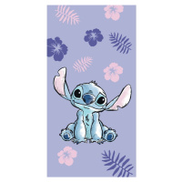 Fialová bavlněná dětská osuška 70x140 cm Lilo and Stitch – Jerry Fabrics