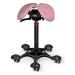 Sedlová židle SALLI Swing Barva čalounění: Syntetická kůže - růžová #9573, Konstrukce: černá + m