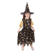 RAPPA Dětský kostým čarodějnice černo-zlatá (S) e-obal