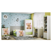 Kocot kids Dětská postel Babydreams medvídek s motýlky zelená, varianta