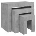 Hnízdové konferenční stolky 3 ks betonově šedé dřevotříska