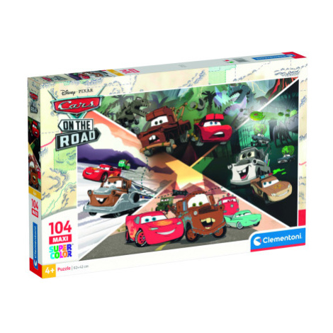 Clementoni - Puzzle Maxi 104 Disney Disney Pixar CARS: Auta na cestách