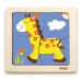 Dřevěné puzzle pro nejmenší Viga Varianta: 4 ks Žirafa - multicolor