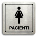 Accept Piktogram "pacienti III" (80 × 80 mm) (stříbrná tabulka - černý tisk)