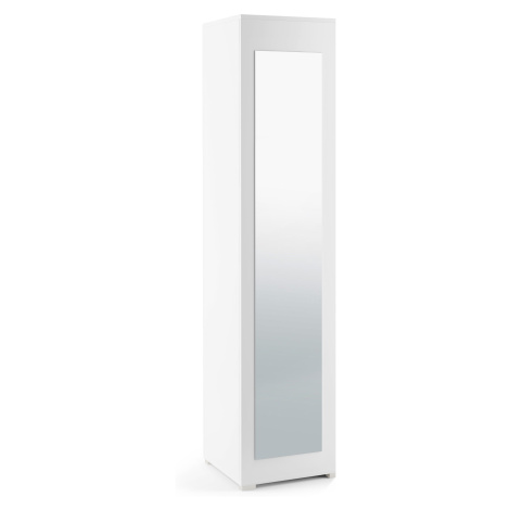 Eka Šatní skříň Trinity 45 cm, se zrcadlem Barva dřeva: Bílá