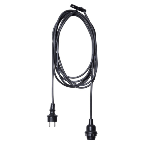 Černý kabel s koncovkou pro žárovku Star Trading Ute, délka 2,5 m