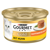 Gourmet Gold konzervičky, 48 x 85 g - 38 + 10 zdarma! - Raffiniertes Ragout - Kuřecí