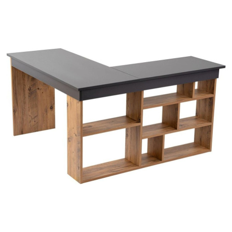 Rohový pracovní stůl v dekoru borovice 120x130 cm Vesper – Kalune Design