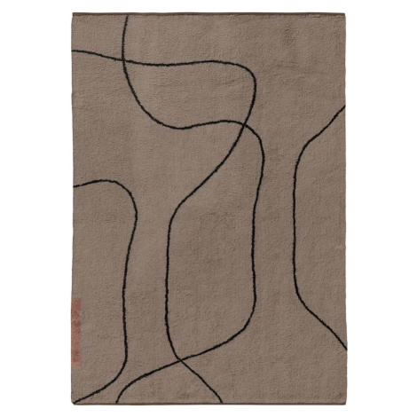 Hnědý pratelný bavlněný koberec 140x200 cm Shadow – Mette Ditmer Denmark