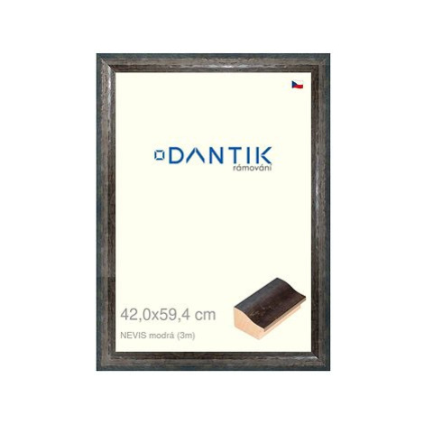 DANTIK rámeček 42 × 59,4, NEVIS modrý plexi čiré