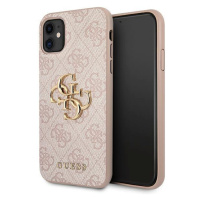 Guess GUHCN614GMGPI hard silikonové pouzdro iPhone 11 / XR pink 4G kovové logo