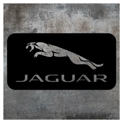 Dřevěný obraz - Logo auta Jaguar DUBLEZ