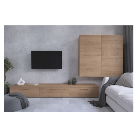 Nábytek do obývacího pokoje Naturel Stela 330x38 cm Dub Sierra 405.BASICOB330