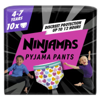 Ninjamas Pyjama Pants srdíčka 4–7 let pyžamové kalhotky 10 ks