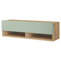 TV stolek v dekoru borovice v zeleno-přírodní barvě 100x29x32 cm – Kalune Design