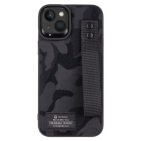 Tactical Camo Troop Drag Strap Kryt pro Apple iPhone 14 Plus černý