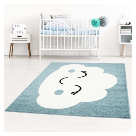 Okouzlující modrý koberec do dětského pokoje spící mráček Šířka: 120 cm | Délka: 160 cm